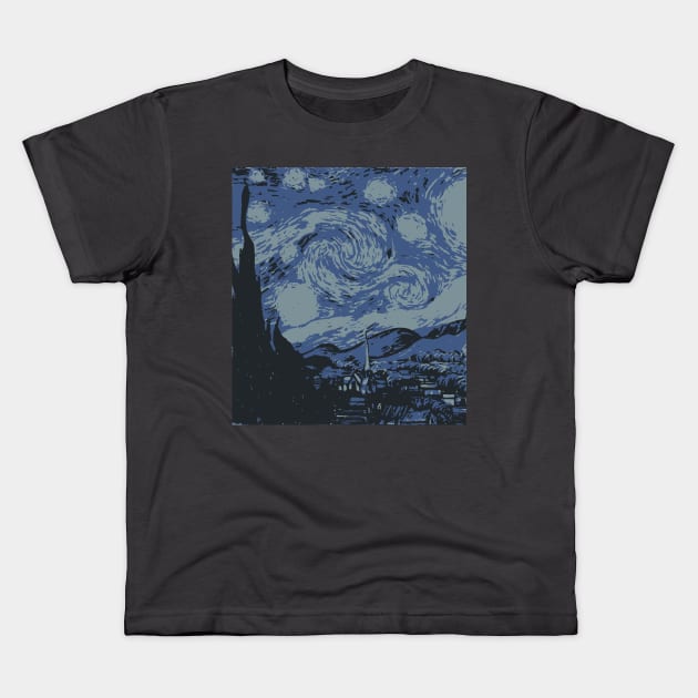 Abstract Starry Night Kids T-Shirt by |NAME|